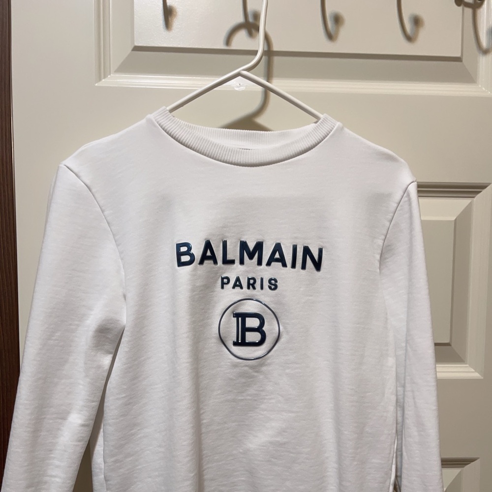 Balmain Kids White Logo Shirt